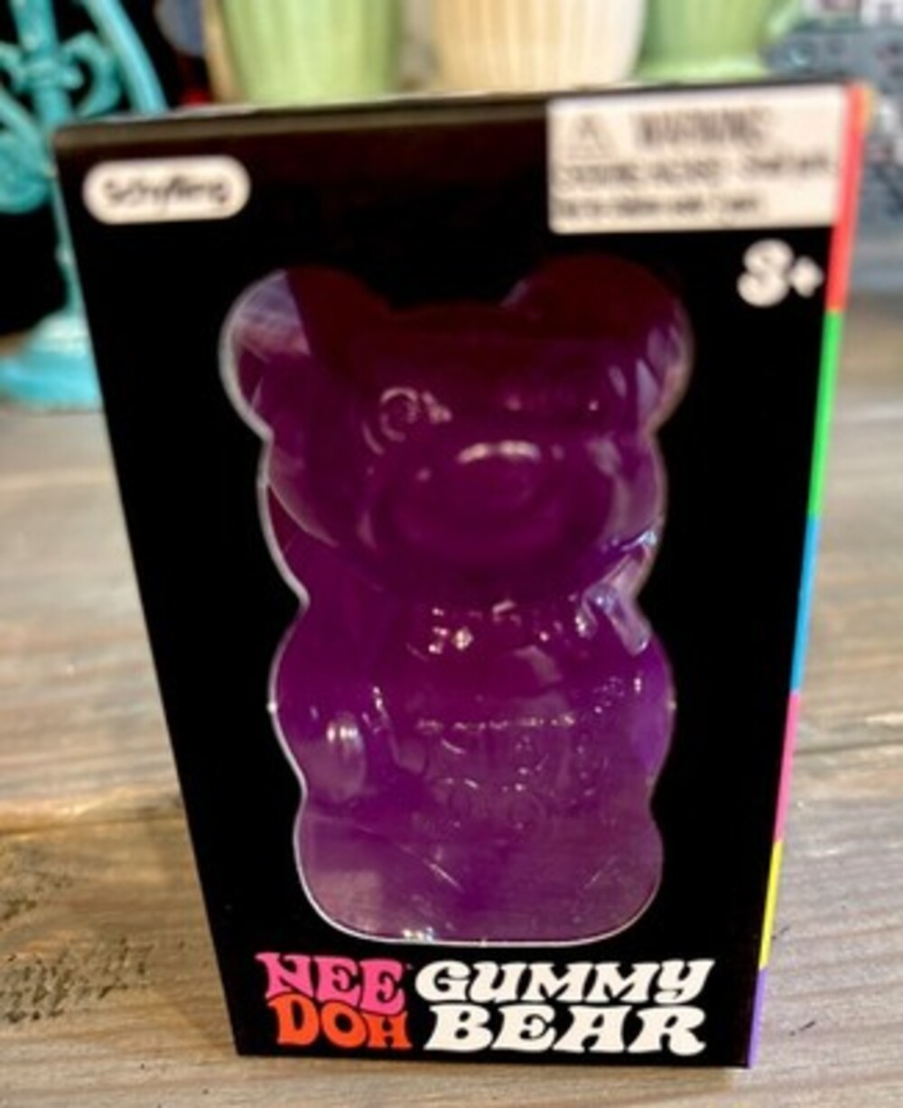 Needoh Gummy Bear Sensory Fidget Toy Jelly-Like Filling  3.5" Tall Purple 💜🧸